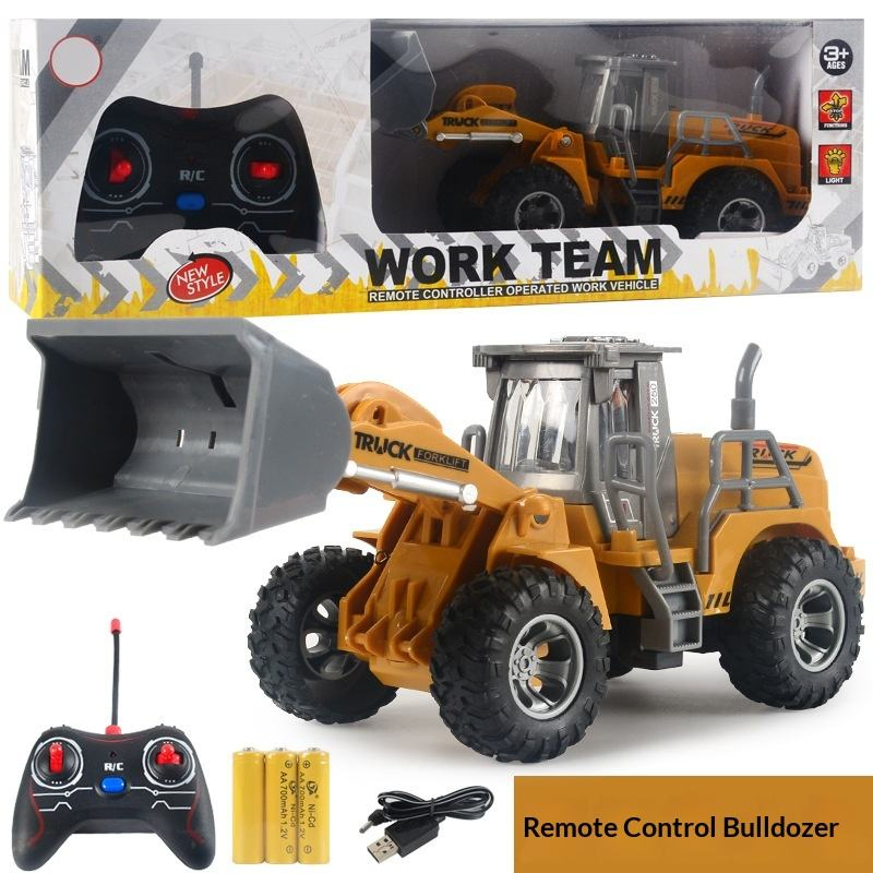 Durable Remote Control Plastic Engineering Vehicle Models for Kids