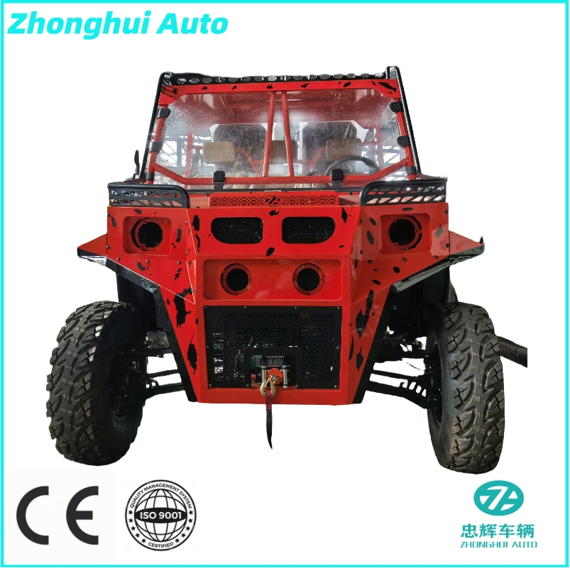 2024 New Super Cool Customizable Color Electric ATV 4X4 UTV off-Road Kart Adult 3 Wheel Electric Sightseeing Dune Buggy for Sale Utility Vehicle Parts