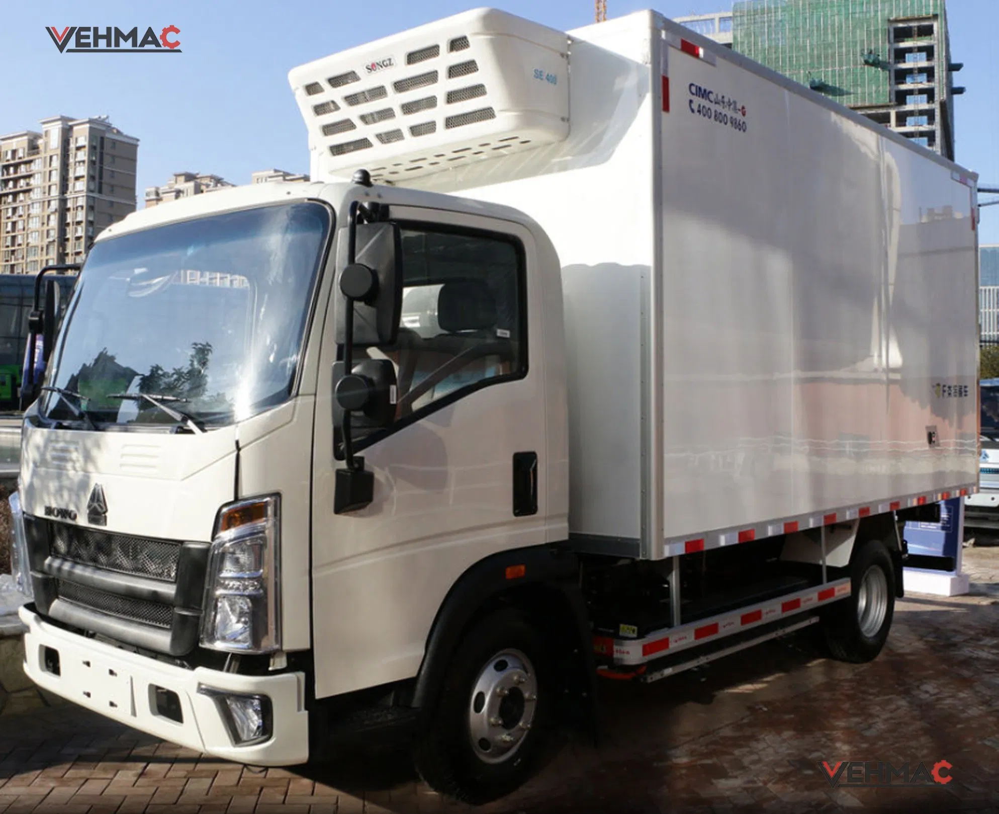 4X2 Sinotruk HOWO Zero Emission Electric Refrigerated Cold Chain Delivery Cargo Van Box Freezer Truck