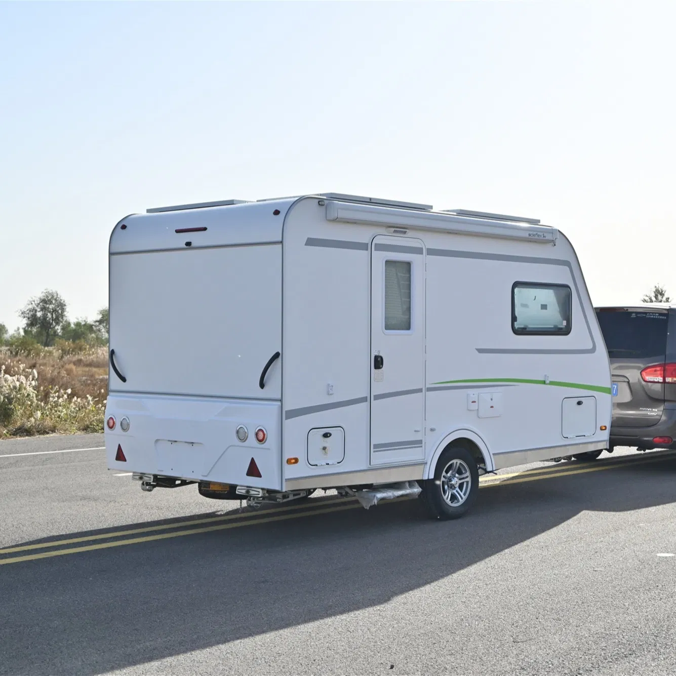 Lightweight Galvanized Sheet Mini Camper RV-Travel Trailer for Caravan for Short Distance Adventures