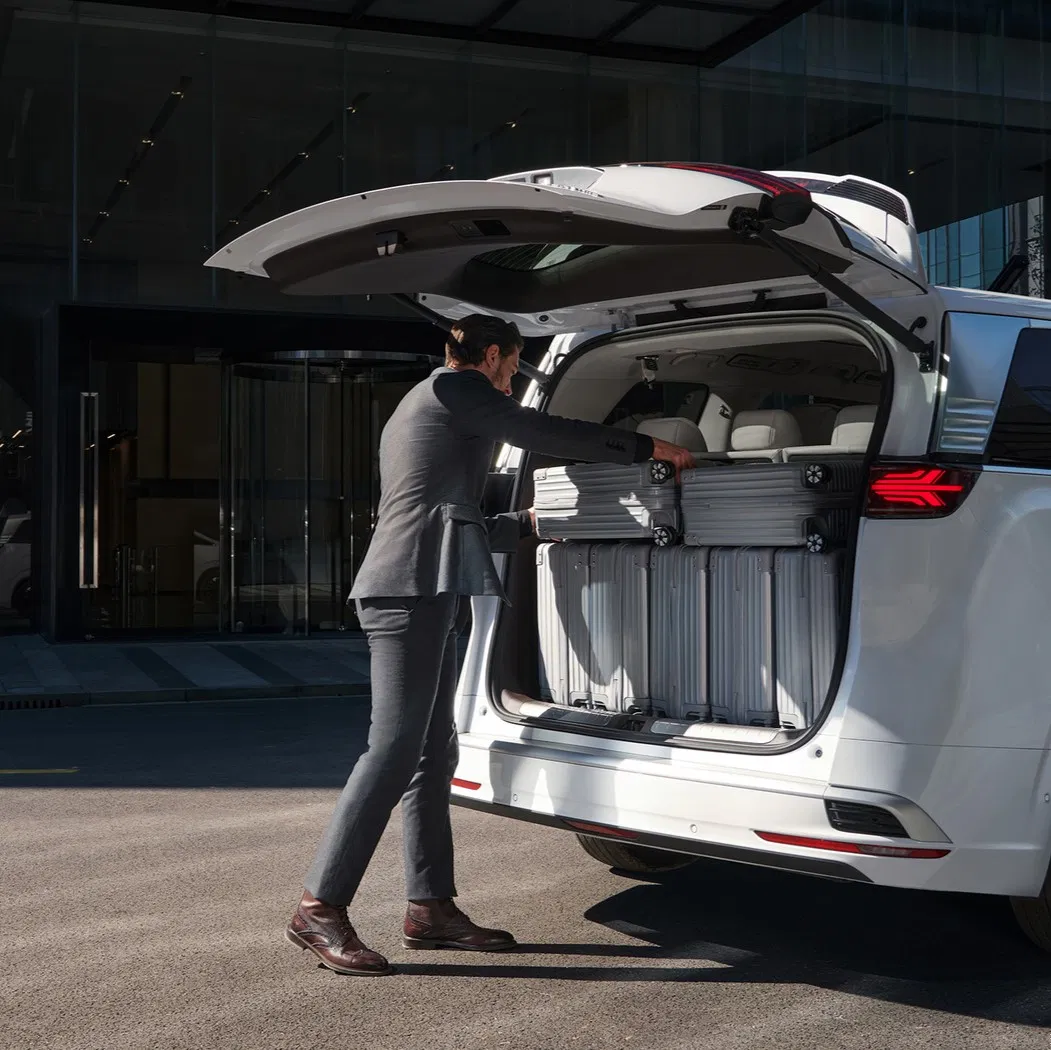 Par Byd Denza D9 Monospace Électrique à Batterie et Hybride Rechargeable Luxe 7-Seat MPV Premium Drapeau Voiture Électrique Pure EV