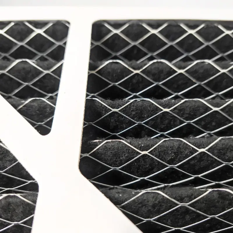 OEM VOCs removal carbon air filter laminated with wire mesh with cardboard frame Company, Products