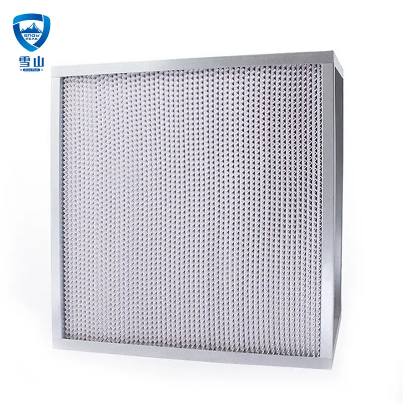 China Fiberglass deep-pleat HEPA filter high efficiency air filter with separator for clean room Suppliers, Companies