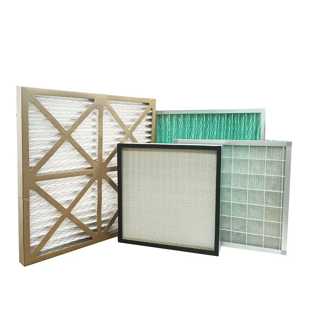 Wholesale Industrial pre G3 G4 cardboard or metal frame pleated or panel air filter for Air Conditioning Ventilation System Company, Product