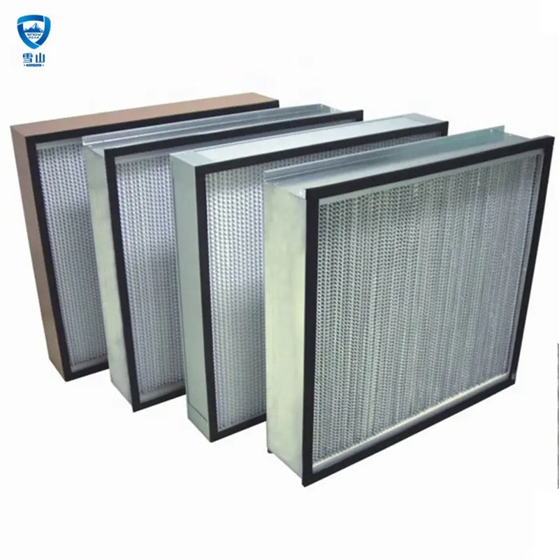 China Fiberglass deep-pleat HEPA filter high efficiency air filter with separator for clean room Suppliers, Companies