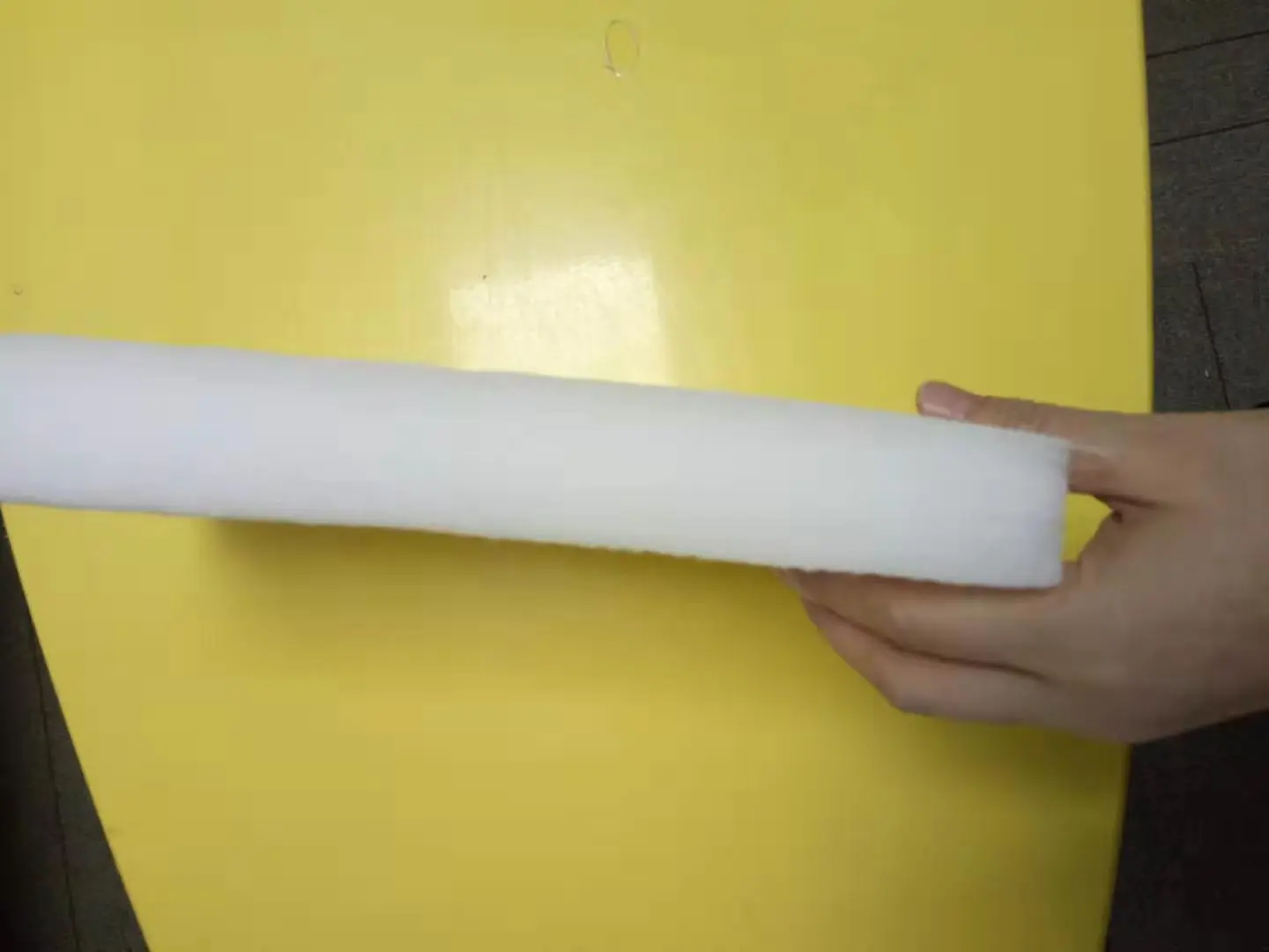 synthetic fiber air filter media roll close up