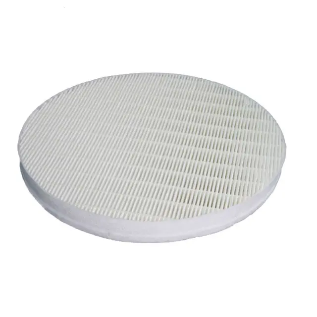 Air filter material layers view