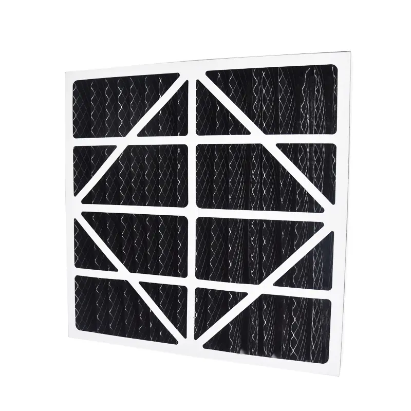 OEM VOCs removal carbon air filter laminated with wire mesh with cardboard frame Company, Products