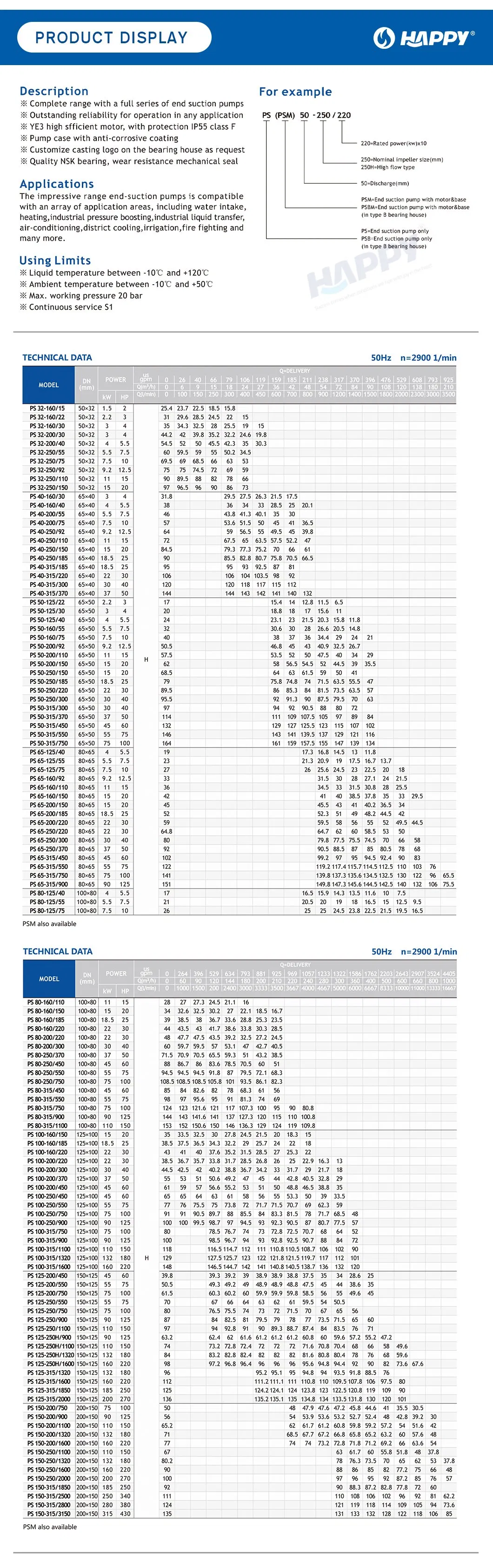 Irrigation Pump Details