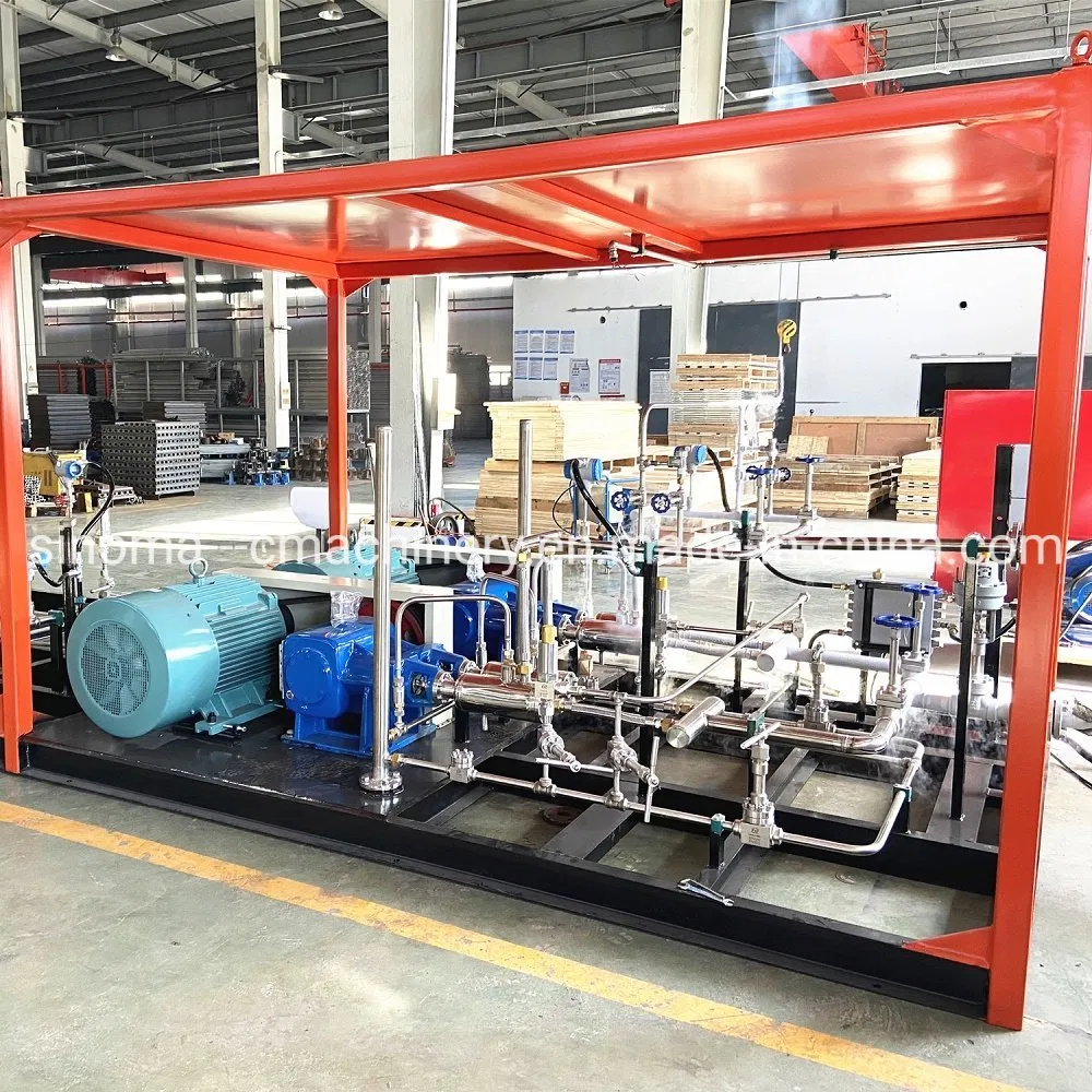 Skid-Mounted Liquid O2 N2 Ar Lco2 LNG Gas Cylinder Filling Station Vaporizer Pumps CO2 Filling Pump for Fire Extinguisher