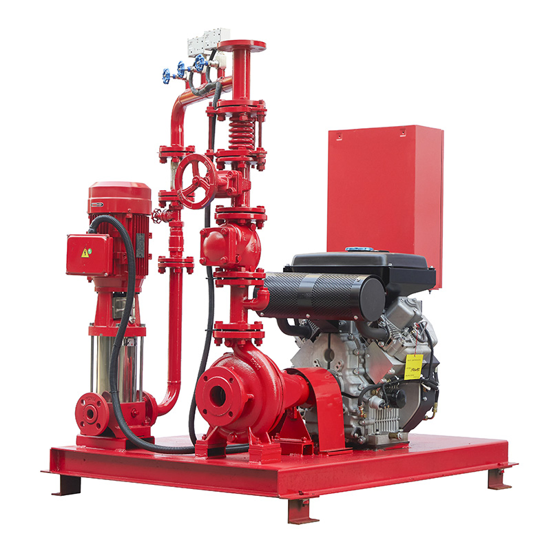 Fire Pump with Small Diesel Engine Pump Sets, Skid Mounted Fire Pump System