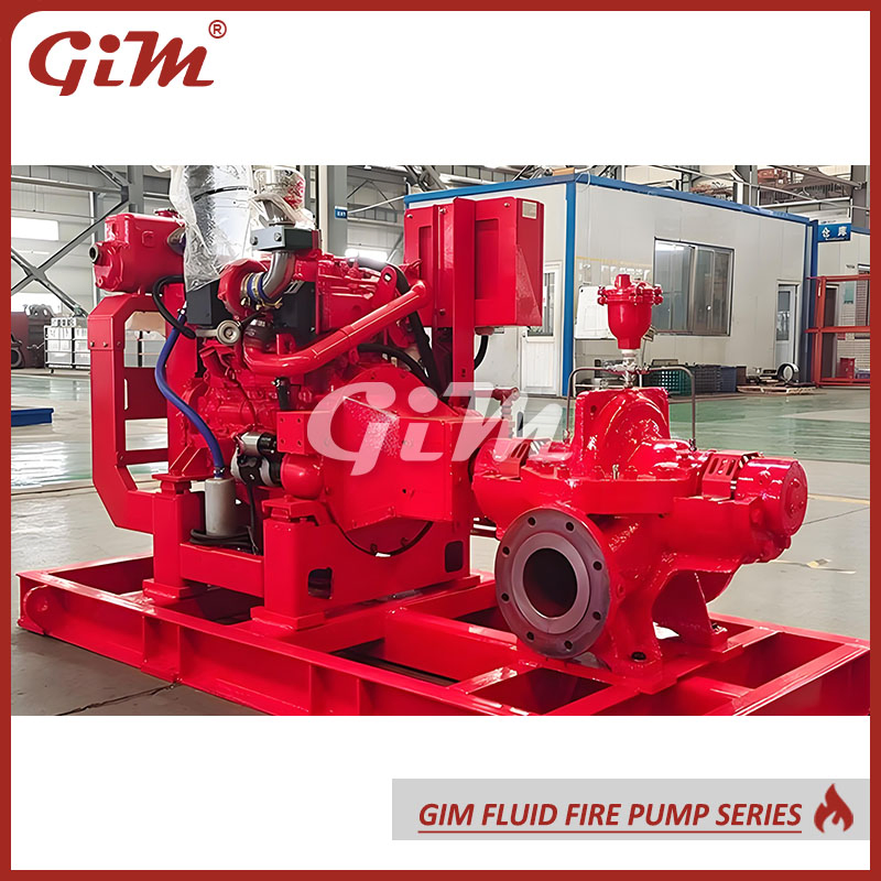 500gpm Diesel Engine Mounted Fire Pump Horizontal Centrifugal Multistage Firefighting Pump Package