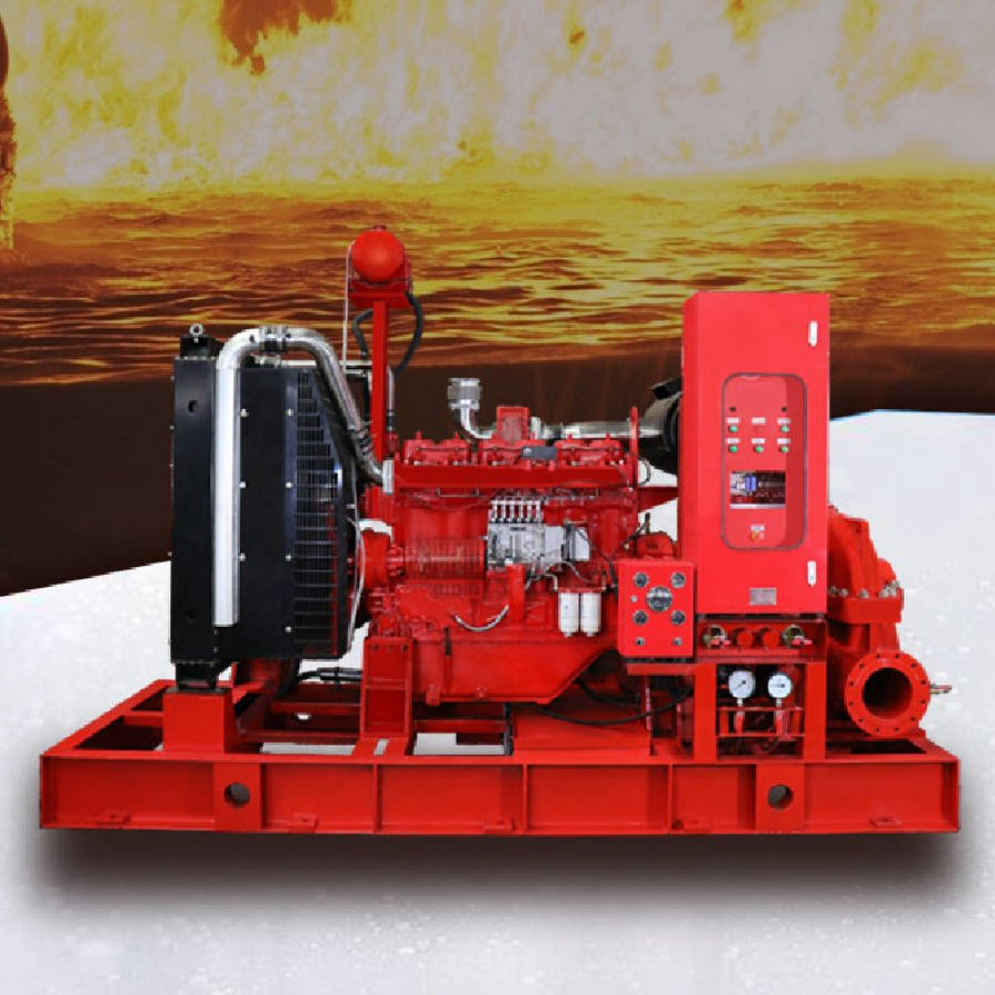 Industrial Electric High Pressure Split-Case Double-Suction Diesel Water Pump Set for Fire Fighting System