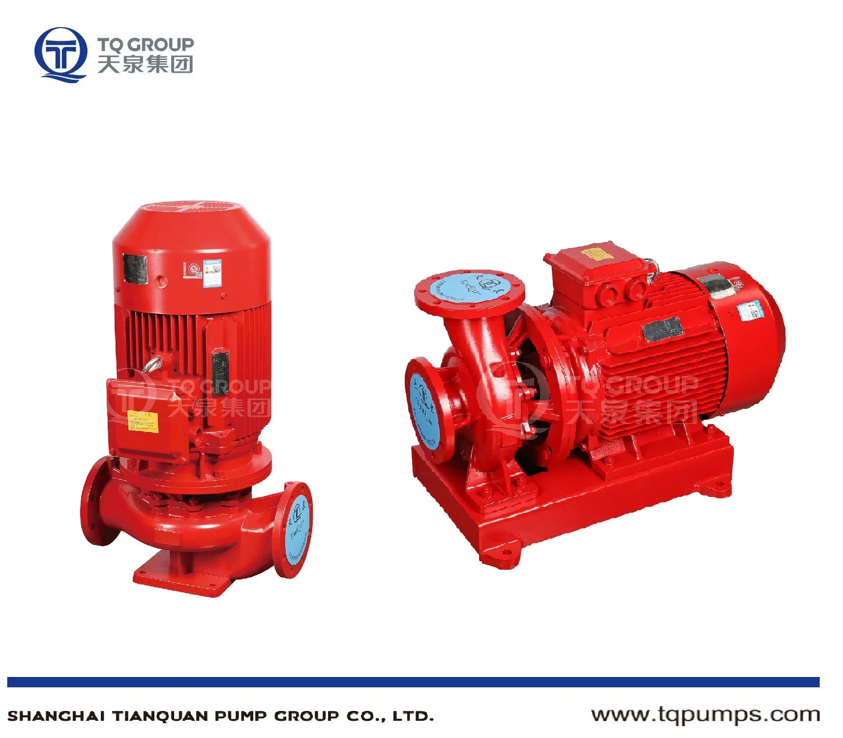High Capacity Motor Driven Vertical Inline Single-Stage Fire Fighting Pump with SS304 Impeller
