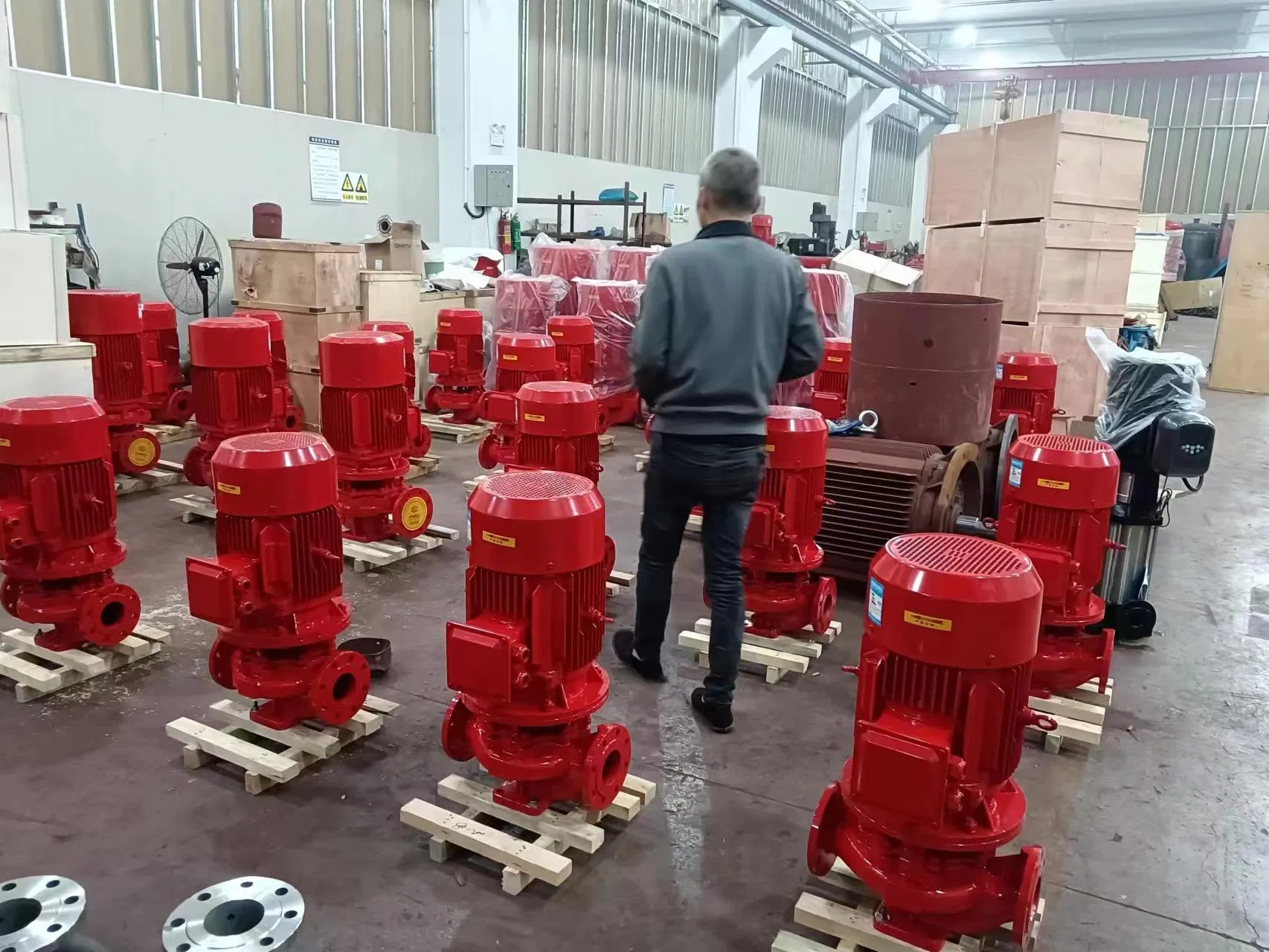 Single-Pole Horizontal Pipeline Electric Fire Water Pump with Booster Pressure Stabilizer for Fire Hydrant Sprinkler Units