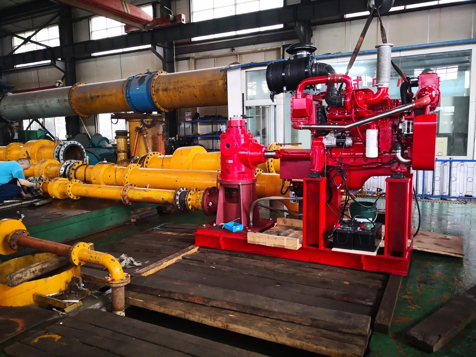Deep Well Vertical Turbine Split Casing Fire Fighting Pump with Diesel Engine