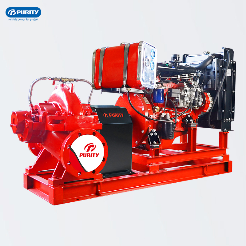 3-1500HP Double Suction Split Case Diesel Engine Fire Fighting Pump Set