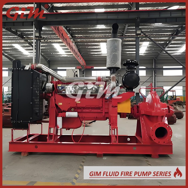 500gpm Diesel Engine Mounted Fire Pump Horizontal Centrifugal Multistage Firefighting Pump Package