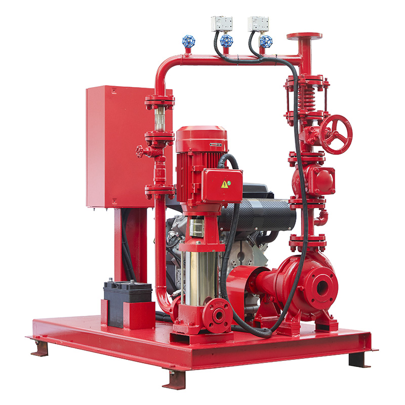 Fire Pump with Small Diesel Engine Pump Sets, Skid Mounted Fire Pump System