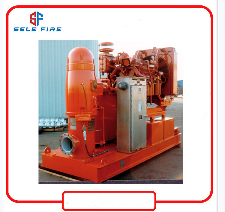 UL Listed Fire Fighting System Engine Driven Diesel Vertical Turbine Fire Pump 750gpm