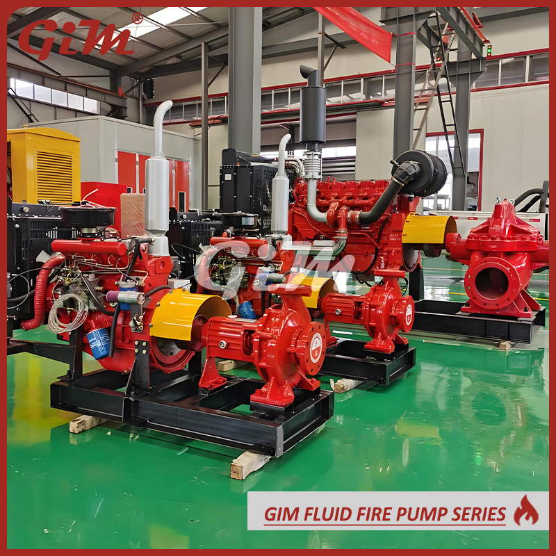500gpm Diesel Engine Mounted Fire Pump Horizontal Centrifugal Multistage Firefighting Pump Package