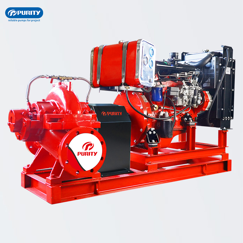 30HP 50HP Horizontal Split Case Diesel Fire Water Pump System