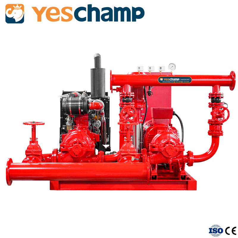 200gpm Fire Fighting Split Case Pump System with Diesel and Jockey Pump