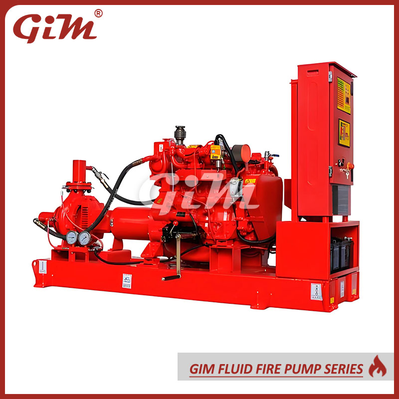 500gpm Diesel Engine Mounted Fire Pump Horizontal Centrifugal Multistage Firefighting Pump Package