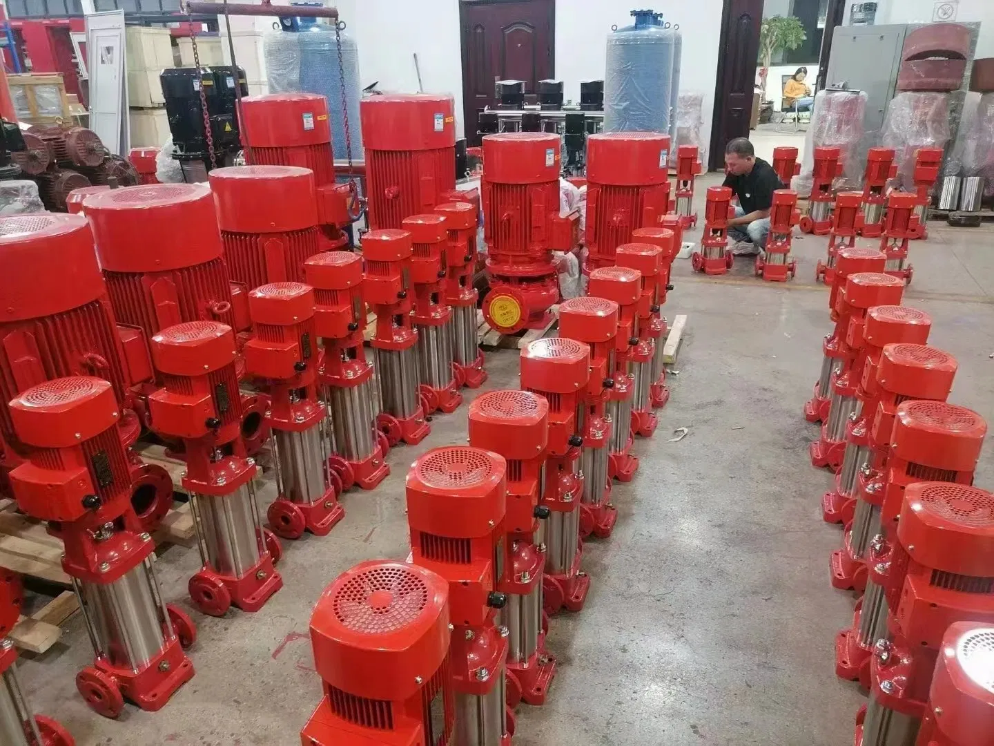 Single-Pole Horizontal Pipeline Electric Fire Water Pump with Booster Pressure Stabilizer for Fire Hydrant Sprinkler Units