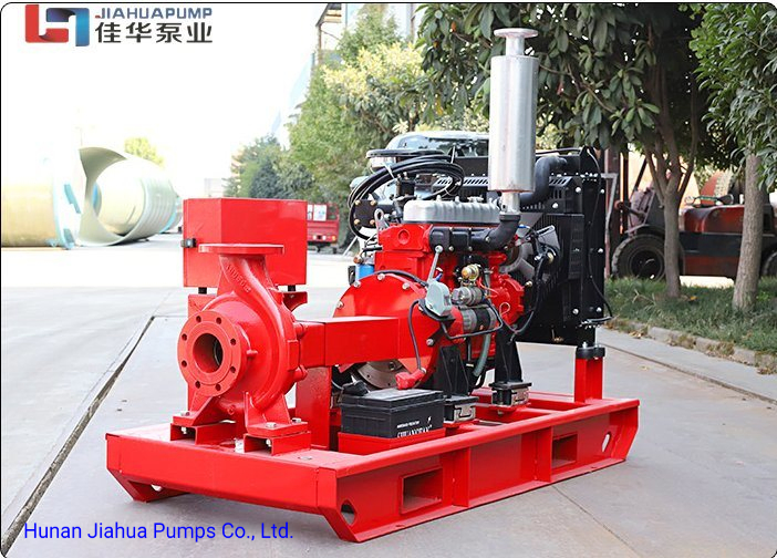 China Horizontal 250mm Impeller Diesel Engine Multistage Centrifugal Fire Water Pump UL/FM