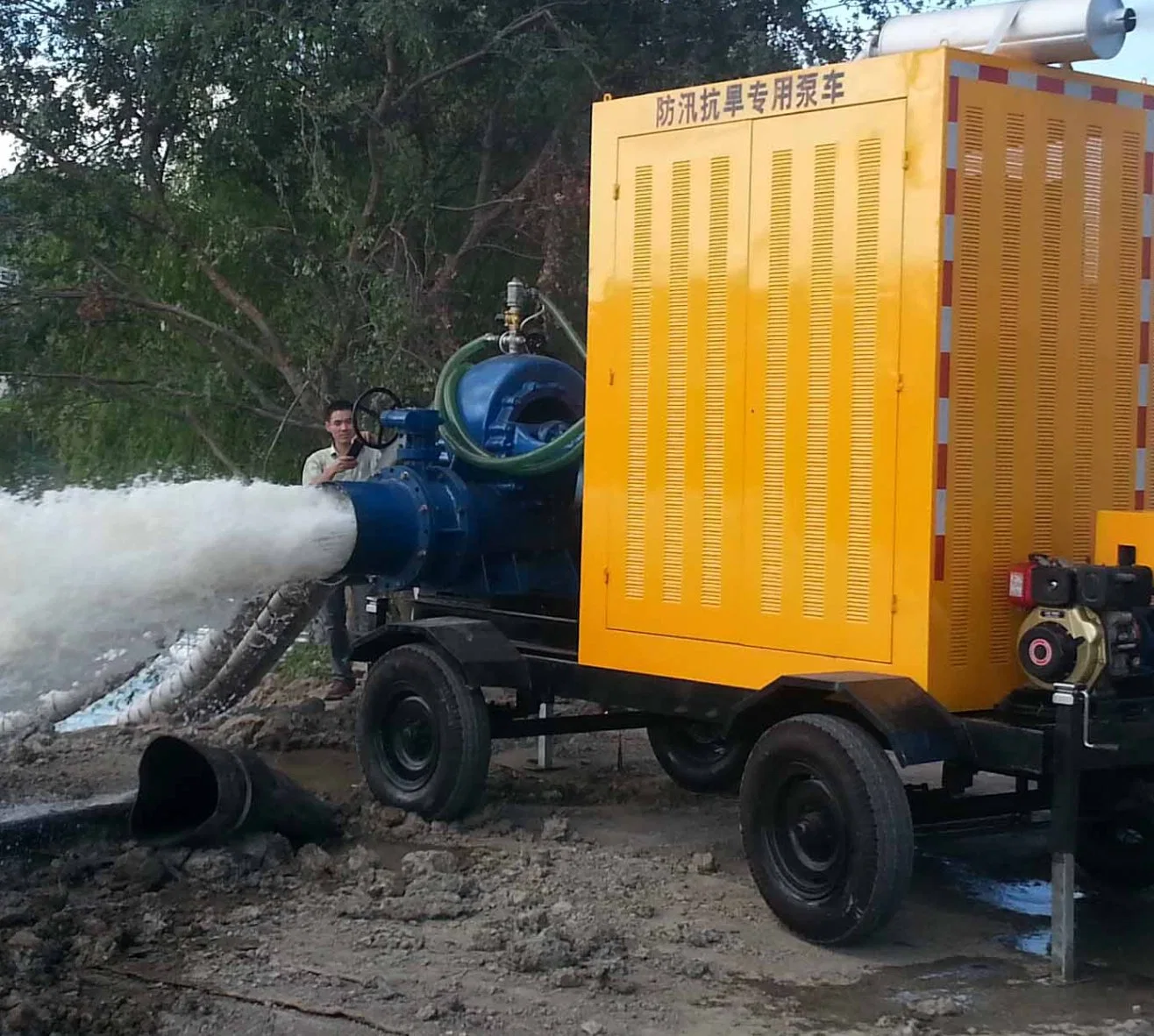 8 Inch Self-Priming Diesel Engine Centrifugal Pump, Flood Control Pump, Trash Pump, Drainage Pump, Fire-Fighting Pump, Driver Water