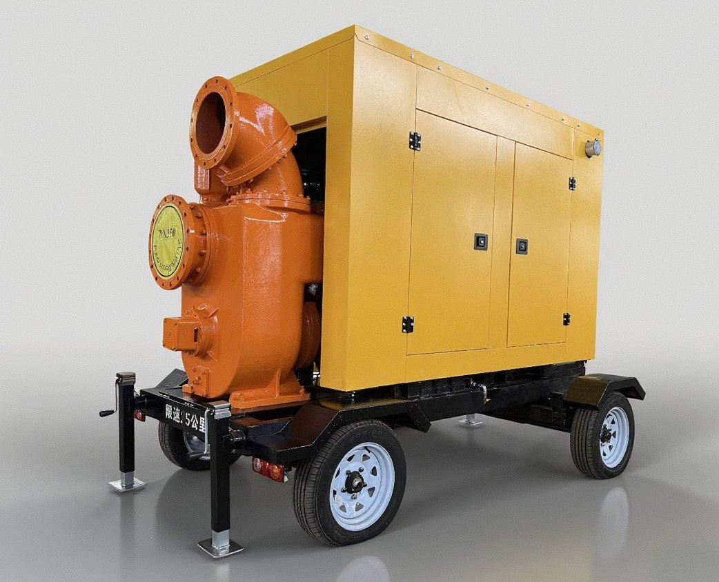 Large-Flow Diesel Fire Emergency Self-Suction Sewage Pumps Flood Prevention Mobile Pump Units Pump Trucks for Drainage Pumping Self Priming Centrifugal Pump