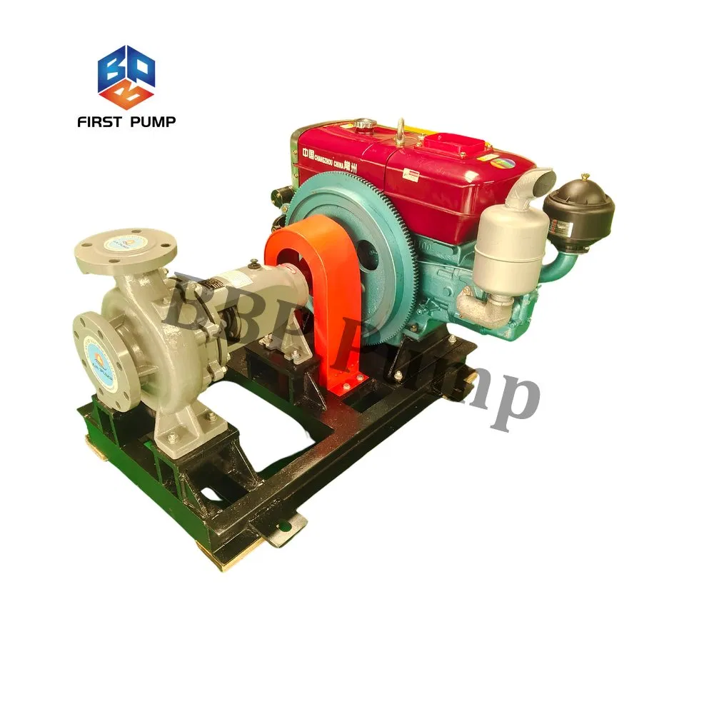 Diesel Engine Driven Centrifugal End Suction Fire Pump High Capacity Water Pump Set with Electric Motor