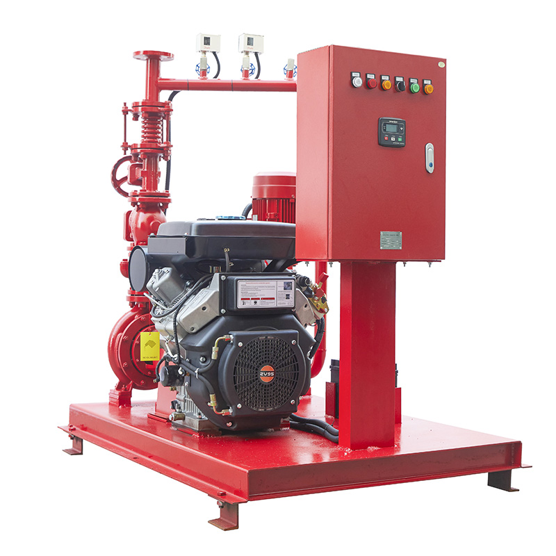 Fire Pump with Small Diesel Engine Pump Sets, Skid Mounted Fire Pump System