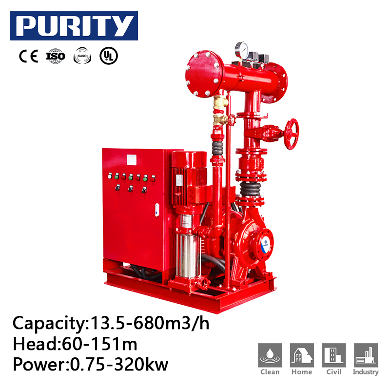 400gpm Centrifugal Electrical End Suction Fire Fighting Pump Set with Pump Controller