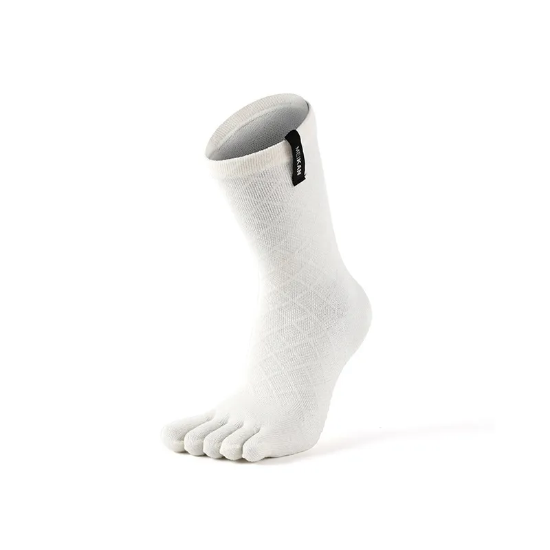 Meias de Calf Médio de Compressão Micro Antiderrapante para Dança Profissional Yogahigh para Fitness em Preto, Branco e Cinza