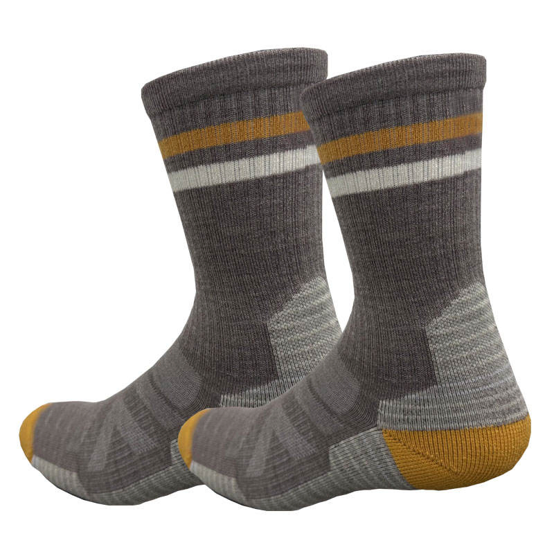 Meias de Caminhada de Mistura de Lã Merino de Alta Proporção Personalizadas, Quentes e com Almofada, Meias para Esportes ao Ar Livre para Homens e Mulheres