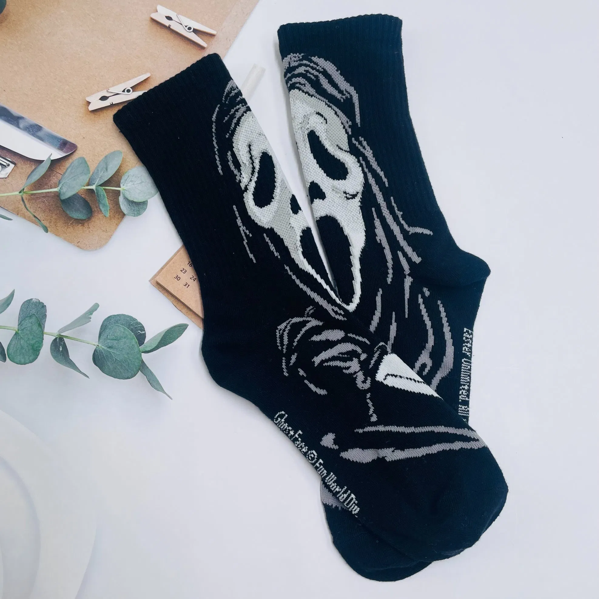 Meia de Algodão Grande Cabeça Ghost Face Personalizada