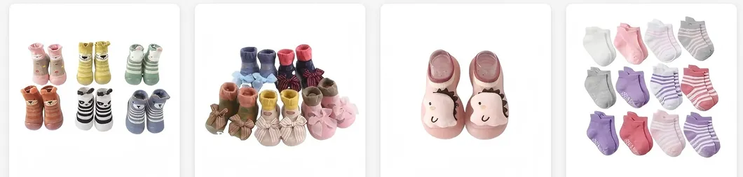 Meias de Bebê Recém-Nascido com Desenho de Cartoon, Meias Antiderrapantes com Sola de Borracha, Meias de Piso para Crianças