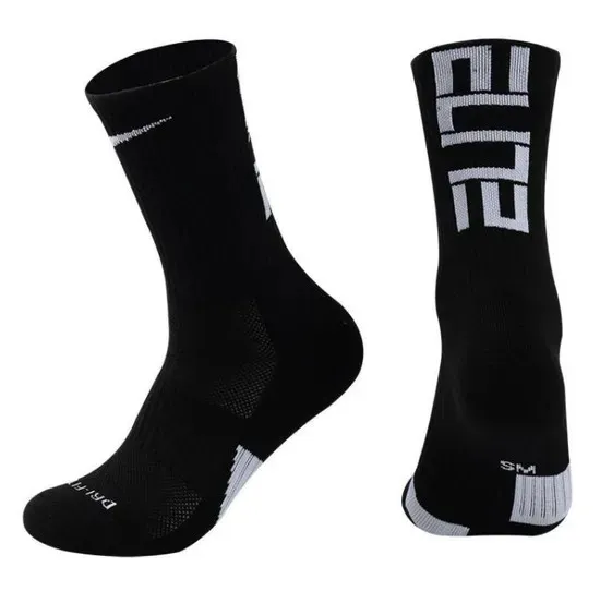 Meias Atletas Super Elite Masculinas com Sola Almofadada de Terry para Corrida, Ciclismo e Basquete