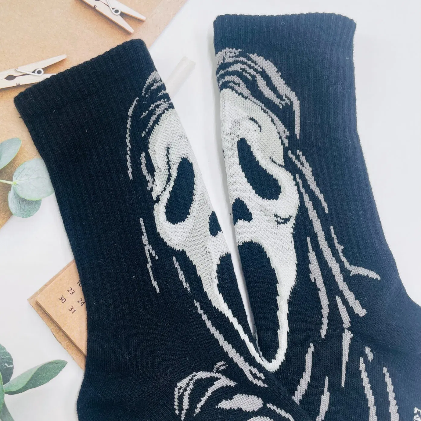 Meia de Algodão Grande Cabeça Ghost Face Personalizada