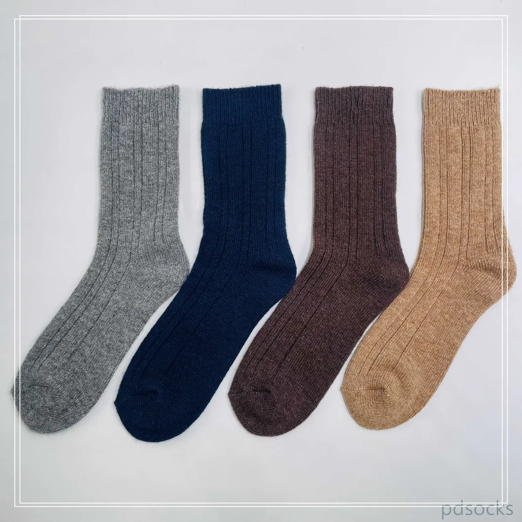 Meias térmicas de lã para adultos com 10% meias de bota de caxemira
