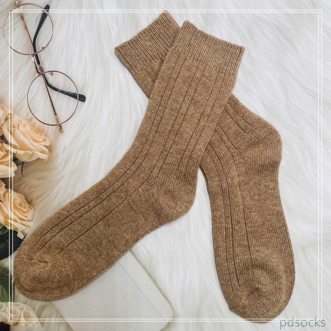 Meias térmicas de lã para adultos com 10% meias de bota de caxemira