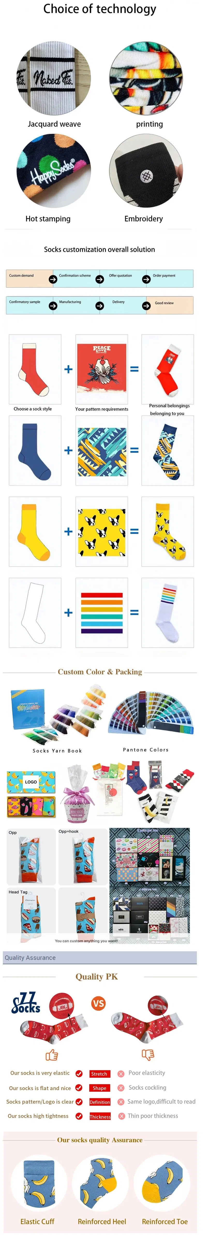 Fabricante Meias Personalizadas de Bambu Cardado Imprima Seu Próprio Design de Logo Meias de Algodão para Esporte