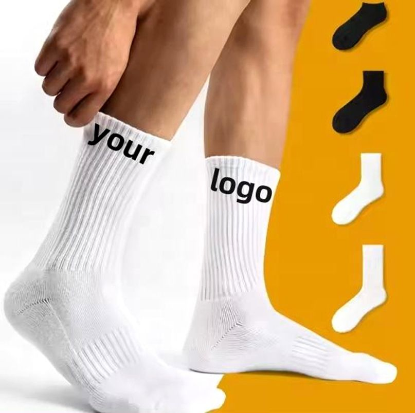 Meia Personalizada em Lote Design de Logo Personalizado Meias de Algodão para Homens com Antiderrapante