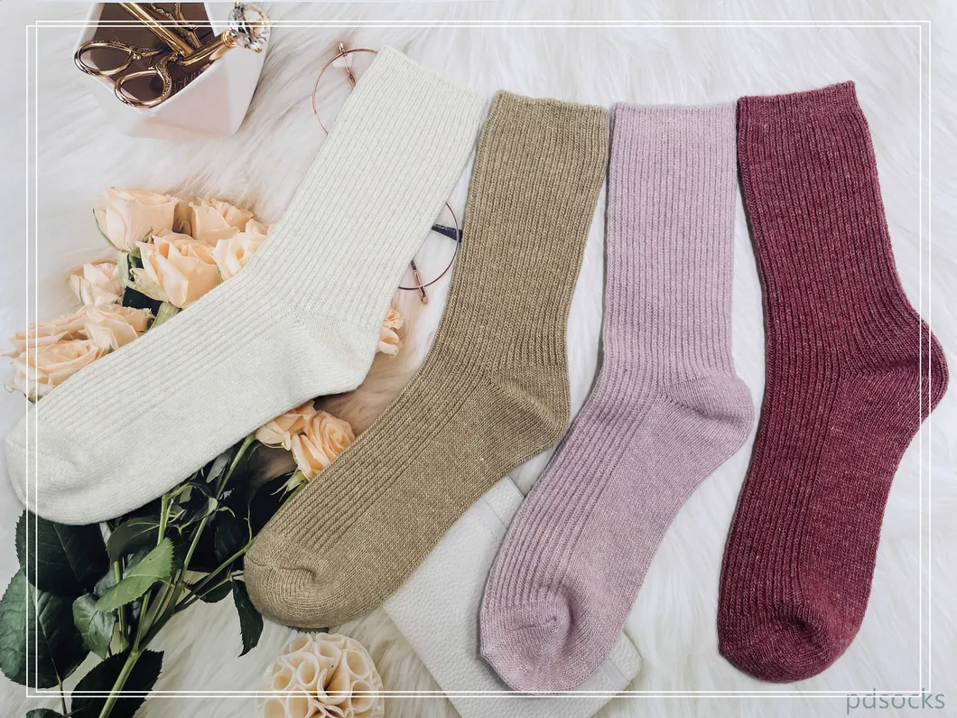 Meias térmicas de lã para adultos com 10% meias de bota de caxemira