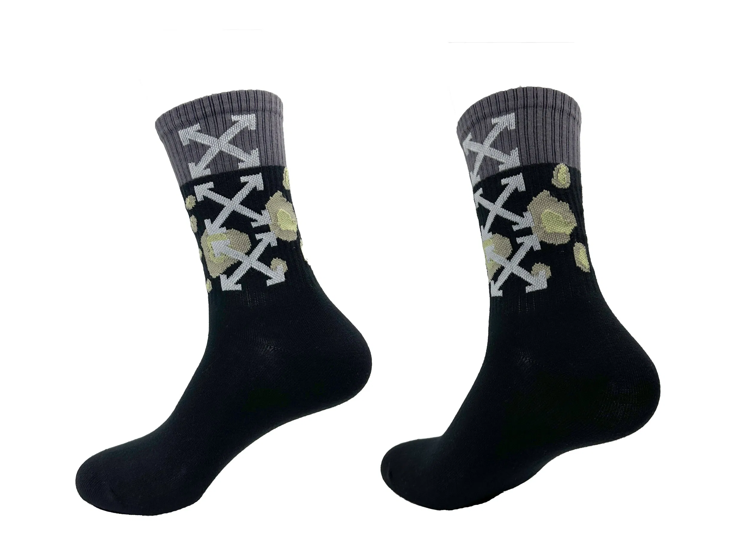 Meia Casual Personalizada com Logo Meia Macia de Algodão Tricotada para Homens e Mulheres