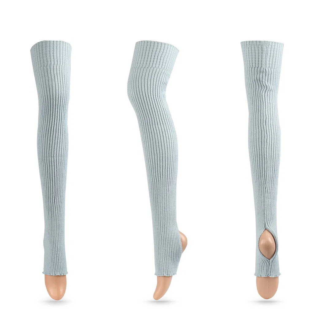 Meias de lã quentes para balé, dança latina, meias longas e grossas, leggings