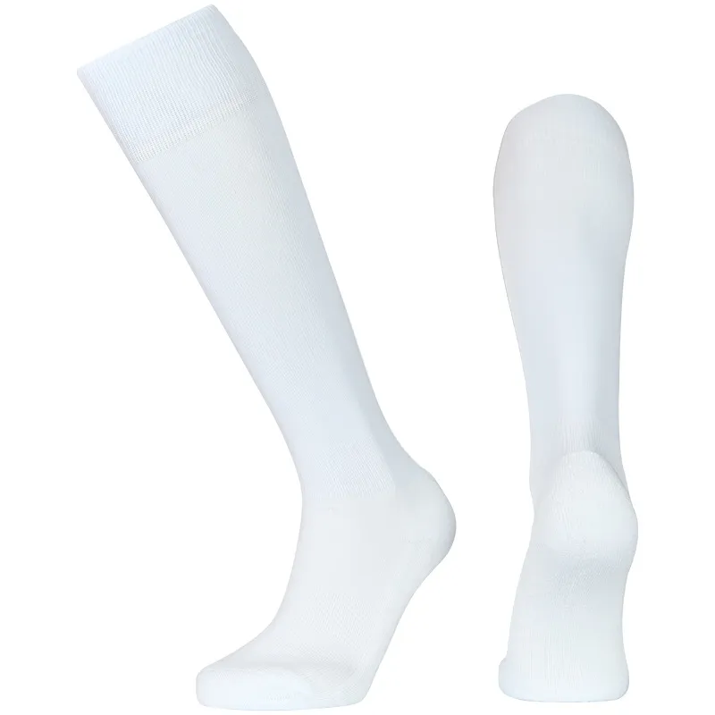 Meias esportivas de rugby grossas, com proteção para os tornozelos, suaves e acima do joelho