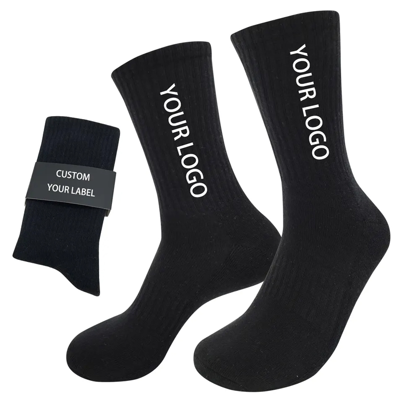 Mockup Grátis Baixo MOQ Meias de Algodão Masculinas Personalizadas Logo de Personagem Colorido